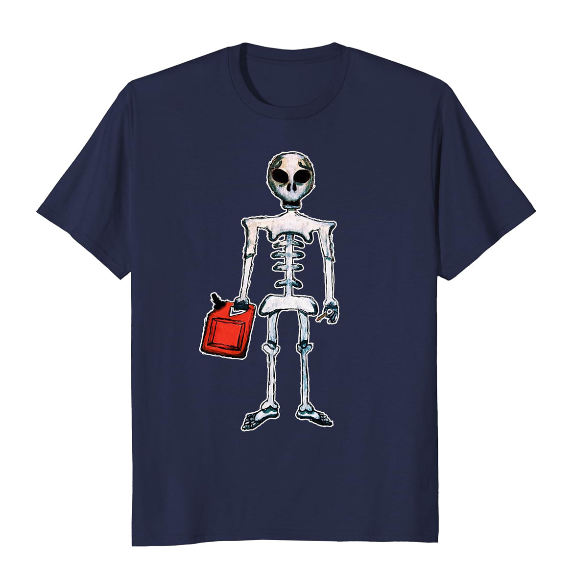 "SKELETON" ORIGINAL DESIGN - NAVY BLUE TEE