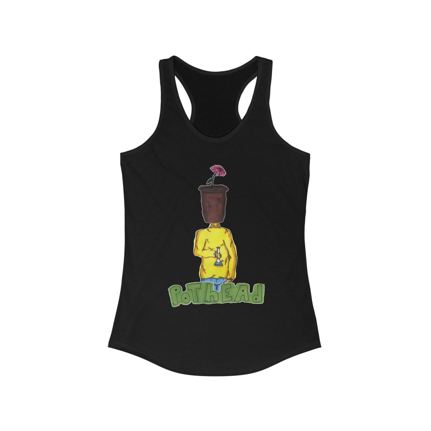 POTHEAD Racerback Tank - Hand Drawing Design